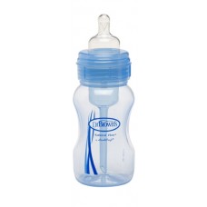 Бутылочка с широким горлышком, полипропилен синяя 240 мл. Dr. Browns